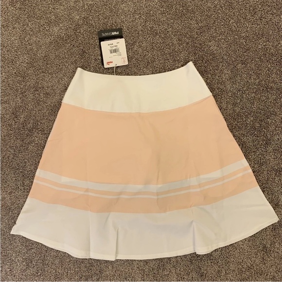 Puma Womens Powershape Skort Size XS Long Pink White Striped Golf Tennis NWT $75 - Picture 5 of 12